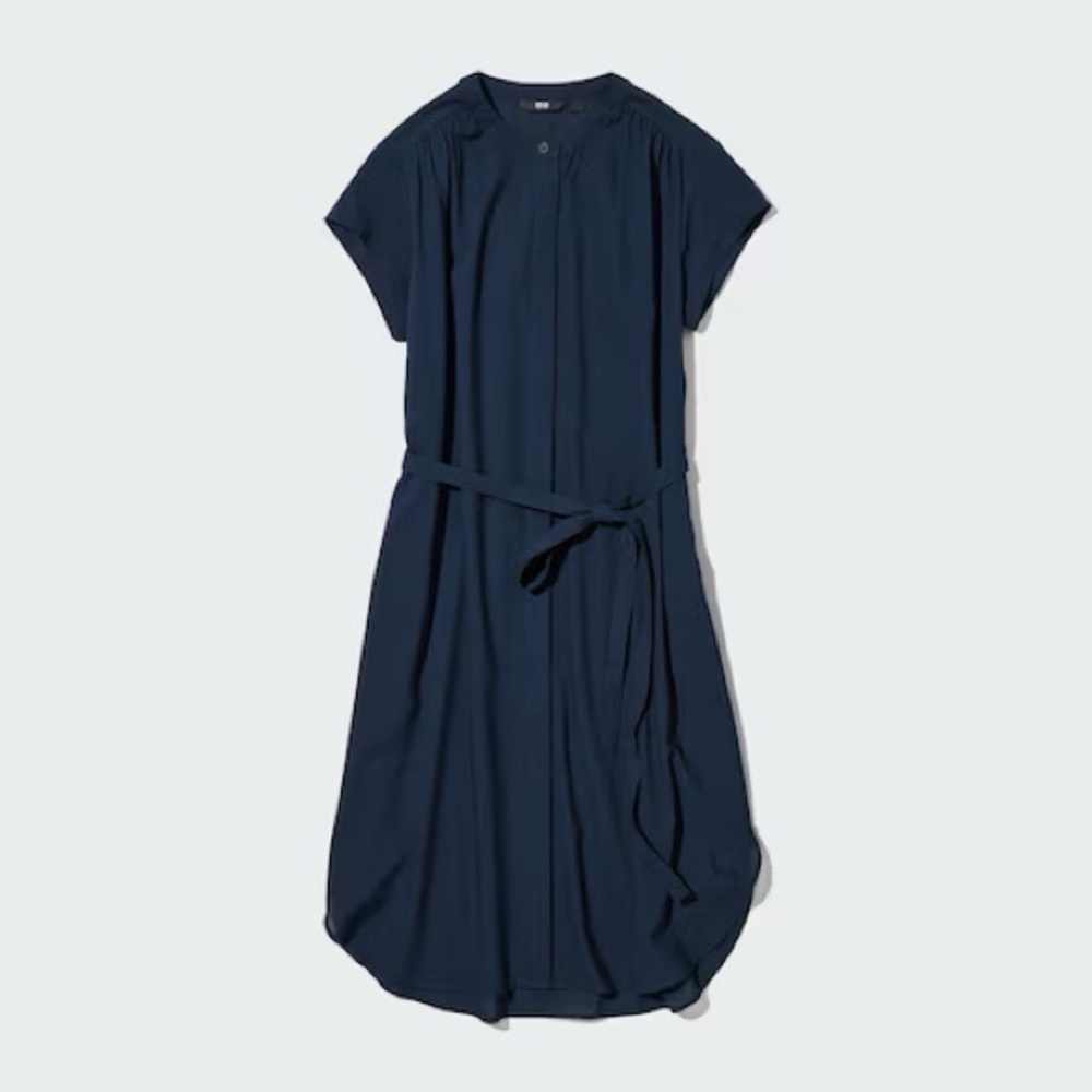 Uniqlo Belted Short Sleeve Dress